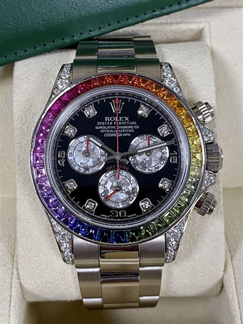 rainbow diamond rolex|rolex rainbow daytona original price.